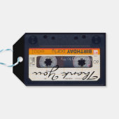 Retro Audiotape 60e verjaardag Dank je Label Cadeaulabel (Achterkant Horizontaal)