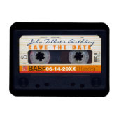 Retro Audiotape 60e verjaardag Save the date Magne Magneet (Horizontaal)