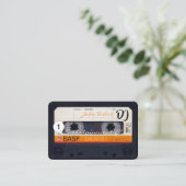 Retro Audiotape Cassette 80s DJ Visitekaartjes (Staand voorkant)