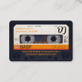 Retro Audiotape Cassette 80s DJ Visitekaartjes (Achterkant)