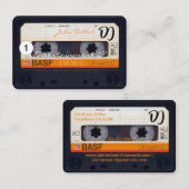 Retro Audiotape Cassette 80s DJ Visitekaartjes (Voorkant / Achterkant)