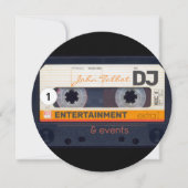 Retro Audiotape Cassette 80s DJ Visitekaartjes R2 Feestdagenkaart (Voorkant)