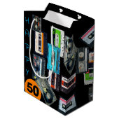 Retro Audiotape Cassette Mixtapenaam Birthday MGB Medium Cadeauzakje (Achterkant Gekanteld)