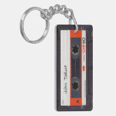 Retro Audiotape Mixtape Cassette OW gepersonalisee Sleutelhanger (Voorkant Links)