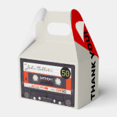 Retro Audiotape S 50e verjaardag Dank u GFB Bedankdoosjes (Achterkant)