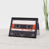 Retro Audiotape S 50e verjaardag recto-verso Naam Kaart (Achterkant)