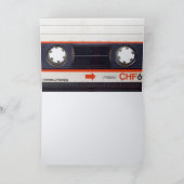 Retro Audiotape S 50e verjaardag recto-verso Naam Kaart (Binnen)