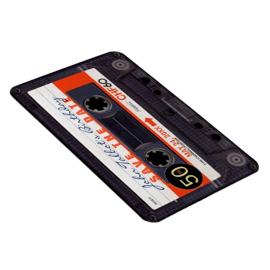 Retro Audiotape S 50e verjaardag Sparen de datum F Magneet (Rechterzijde)
