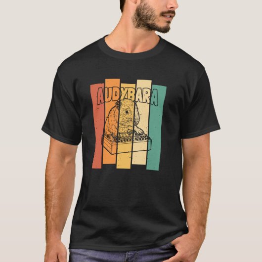 Retro Audybara Sound Engineer Studio Audio T-shirt (Voorkant)