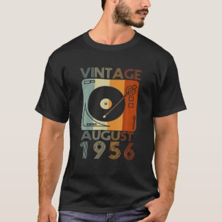 Retro August 1956 T 65th Birthday Gift 65 Years Ol T-shirt