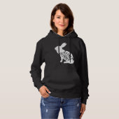 Retro Aunt Bunny  Auntie Rabbit Matching Family Ea Hoodie (Voorkant volledig)