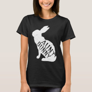 Retro Aunt Bunny  Auntie Rabbit Matching Family Ea T-shirt