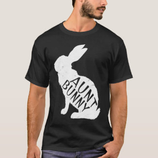 Retro Aunt Bunny  Auntie Rabbit Matching Family Ea T-shirt