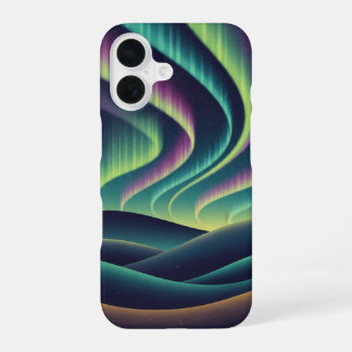 Retro Aurora Heuvels iPhone 16 Hoesje