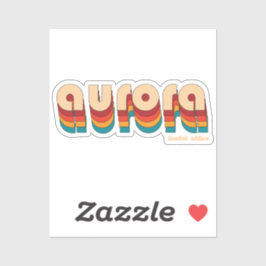 Retro Aurora naam Sticker