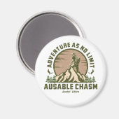 Retro Ausable Chasm Hike Sunset T-shirt Magneet (Voorkant / Achterkant)