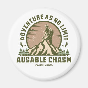 Retro Ausable Chasm Hike Sunset T-shirt Magneet