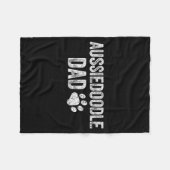Retro Aussiedoodle Dad Papa Father's Day Aussie Do Fleece Deken (Voorkant (Horizontaal))