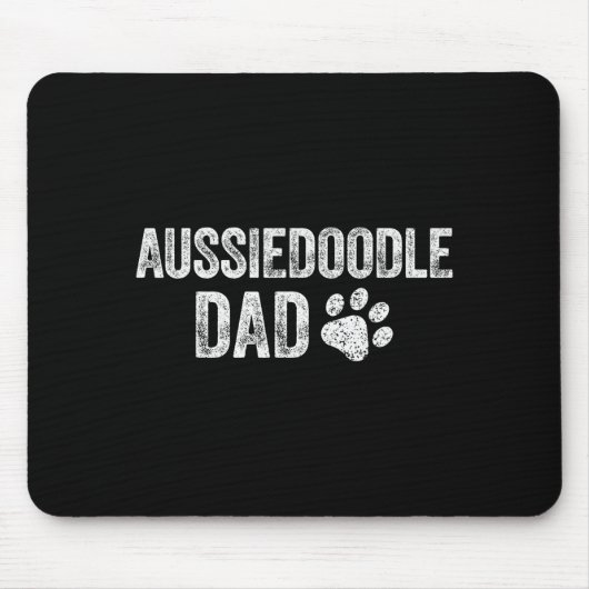 Retro Aussiedoodle Dad Papa Father's Day Aussie Do Muismat (Voorkant)