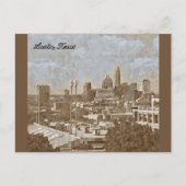 Retro Austin Texas Briefkaart (Voorkant)