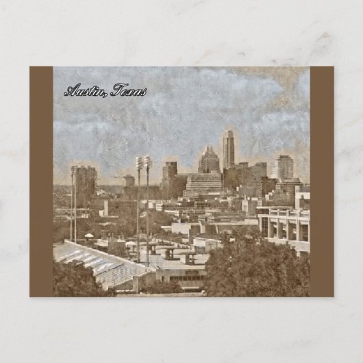 Retro Austin Texas Briefkaart (Voorkant)