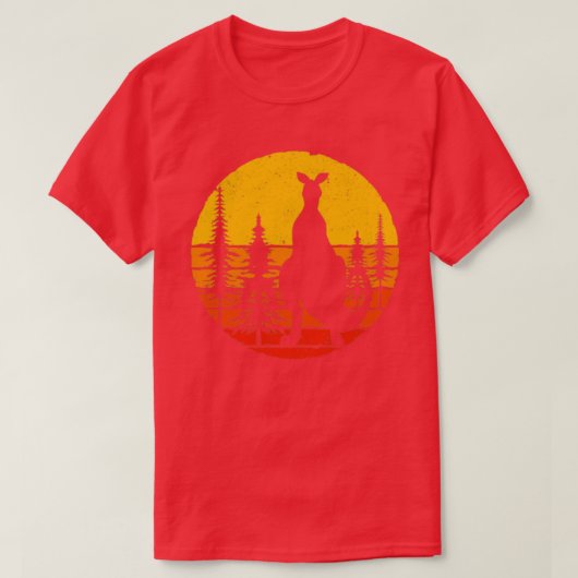 Retro Australia Backpacker Zoo Animal Kangaroo T-shirt (Design voorkant)
