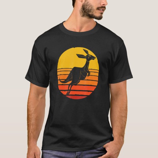 Retro Australian Animal Aussie Kangaroo 1 T-shirt (Voorkant)