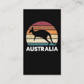 Retro Australian Animal springing Kangaroo Visitekaartje (Voorkant)