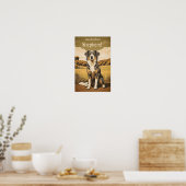 Retro Australian Shepherd Poster (Keuken)