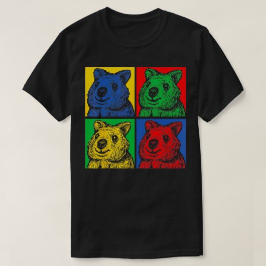 Retro Australië Dierencadeau Idee Kunst Quokka T-shirt (Design voorkant)