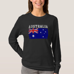 Retro Australië Vlag Australische rots T-shirt