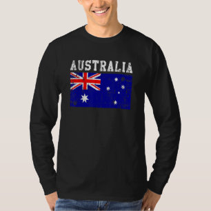 Retro Australië Vlag Australische rots T-shirt