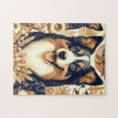 Retro Australische Herder Illustratie Legpuzzel (Horizontaal)