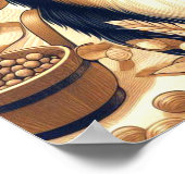 Retro Australische Herder Illustratie Poster (Hoek)