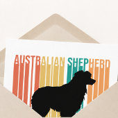 Retro Australische Herdershond Silhouet  Kaart