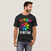 Retro Autism Awareness Usa Flag Big Brother Suppor T-shirt (Voorkant volledig)