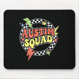 Retro Autism Squad Steun Autism Mama Papa Grappig  Muismat