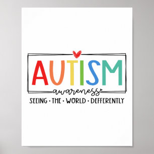 Retro autisme De wereld anders zien Autisme Poster