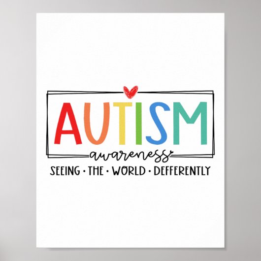 Retro autisme De wereld anders zien Autisme Poster (Voorkant)