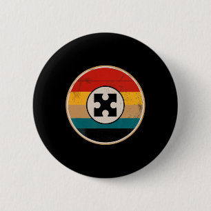 Retro Autisme Puzzel Vintage 70s 80s Bewustzijn Mo Ronde Button 5,7 Cm