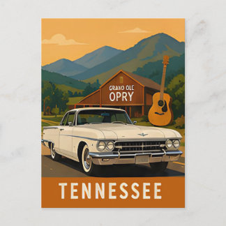 🏔️ Retro auto alpiene weg kunstwerk ✨ Briefkaart