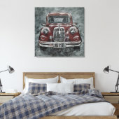 retro, auto, auto, canvas afdruk (Insitu (Slaapkamer))