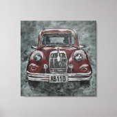 retro, auto, auto, canvas afdruk (Voorkant)
