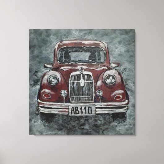 retro, auto, auto, canvas afdruk (Voorkant)