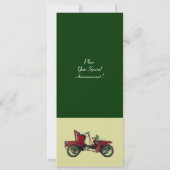 RETRO AUTO, AUTO-HERSTEL, groen Aankondiging (Achterkant)