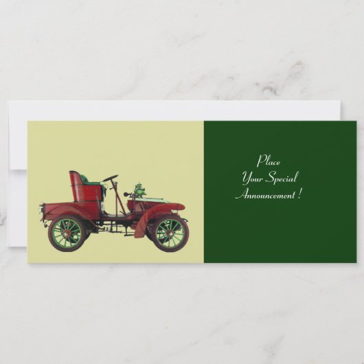 RETRO AUTO, AUTO-HERSTEL, groen Aankondiging (Voorkant)