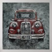 retro, auto, auto, poster (Voorkant)