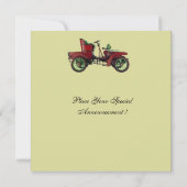 RETRO AUTO, AUTO RESTAURATIE 2, rood geel Aankondiging (Achterkant)