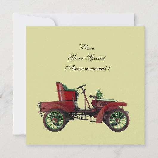 RETRO AUTO, AUTO RESTAURATIE AANKONDIGING (Voorkant)