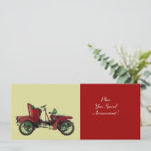 RETRO AUTO, AUTO RESTAURATIE AANKONDIGING (Staand voorkant)